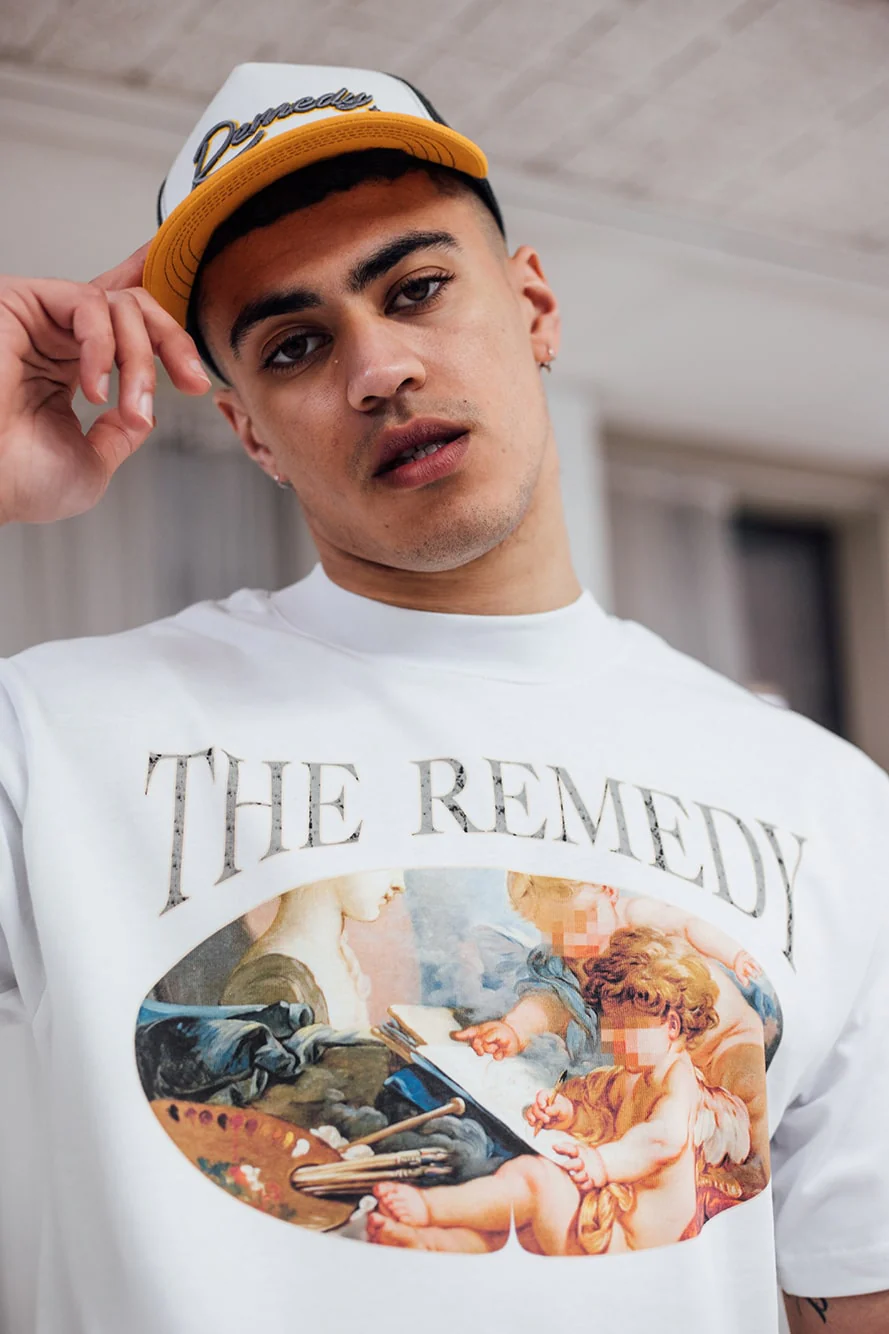 White Art Of The Angel REMEDY. Graphic Tee